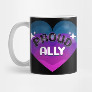 PRIDE Month Proud Ally Bi Pride Heart Mug